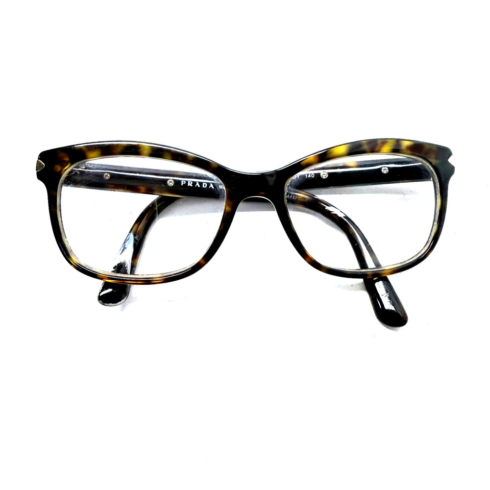 PRADA Ladies EYE GLASSES FRAME with PRADA GOLD METAL PLATE - Made In Italy